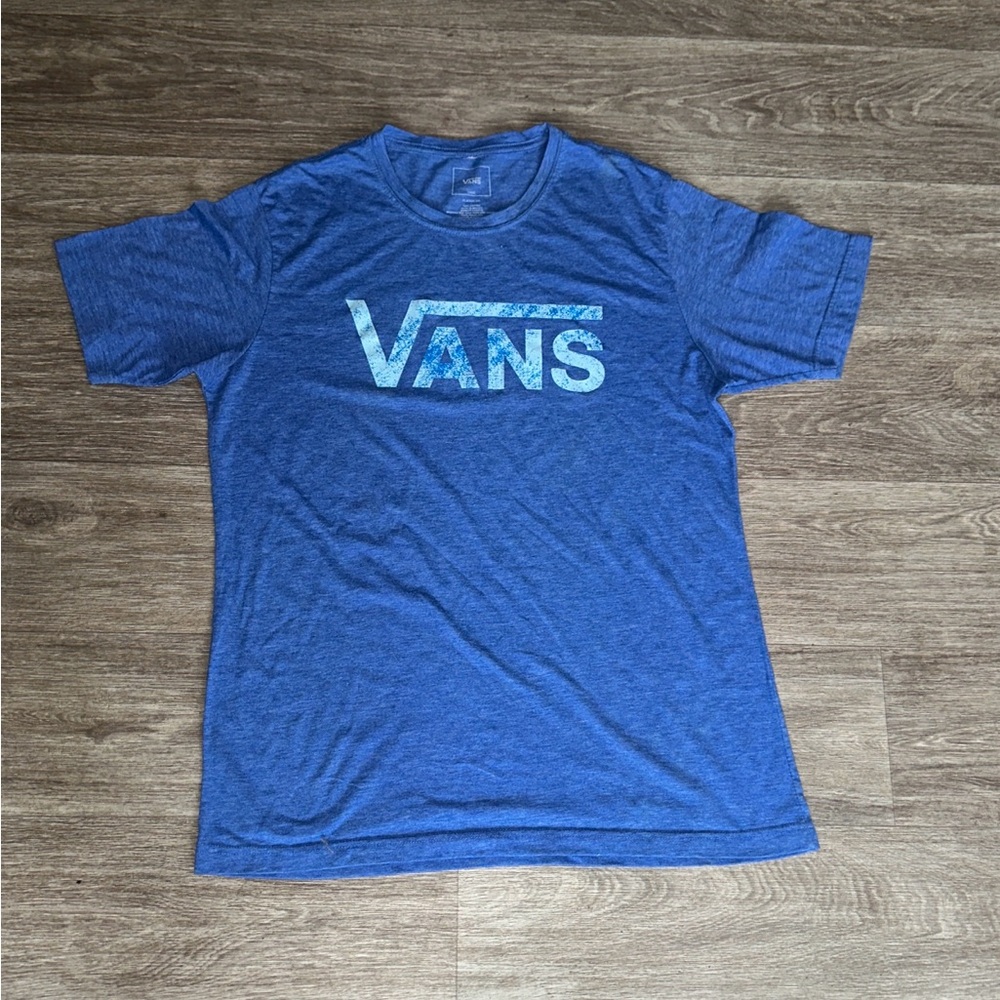 Vans logo Blue Tee size L